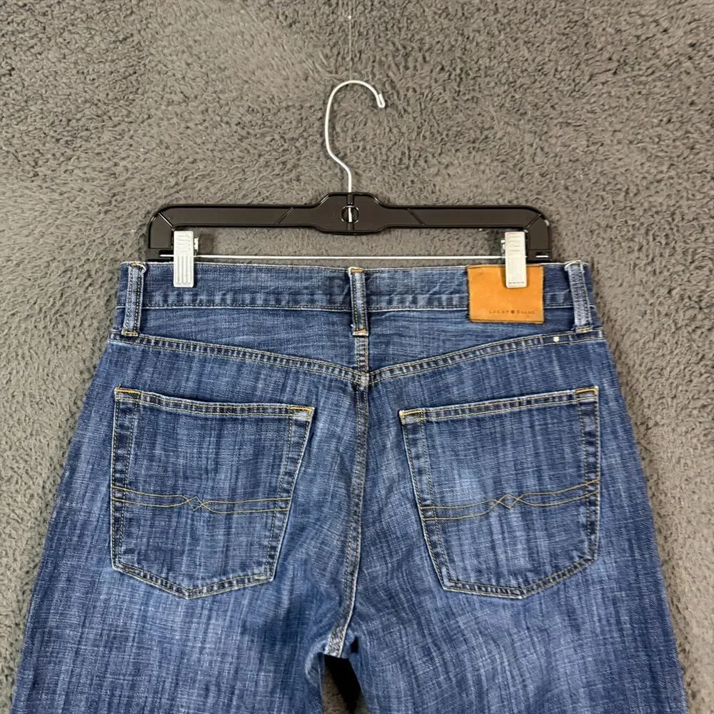 Lucky Brand Jeans Mens 32x32 Blue 221 Original Straight Fit Dark Wash Denim Pant